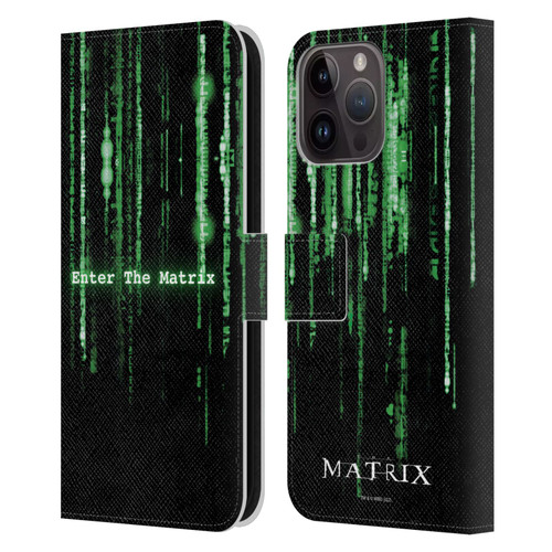 The Matrix Key Art Enter The Matrix Leather Book Wallet Case Cover For Apple iPhone 15 Pro Max