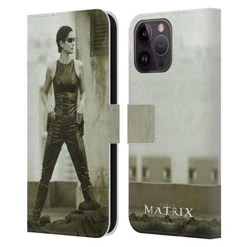 The Matrix Key Art Trinity Leather Book Wallet Case Cover For Apple iPhone 15 Pro Max