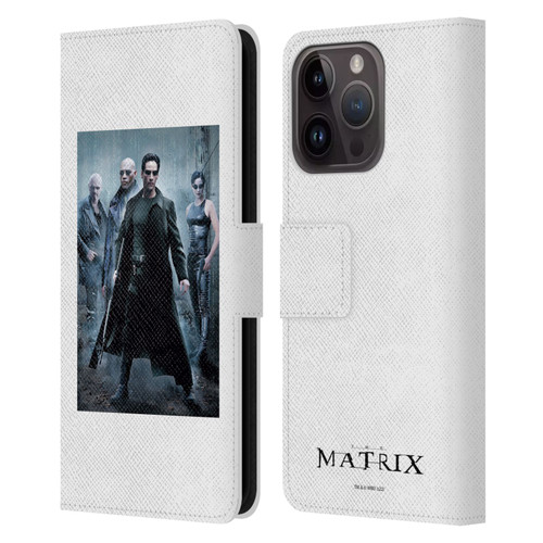 The Matrix Key Art Group 1 Leather Book Wallet Case Cover For Apple iPhone 15 Pro
