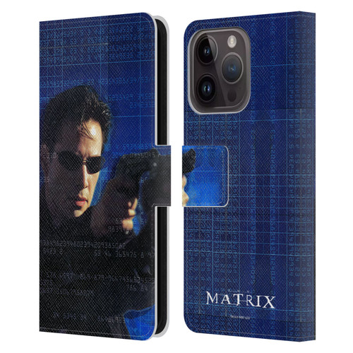 The Matrix Key Art Neo 1 Leather Book Wallet Case Cover For Apple iPhone 15 Pro