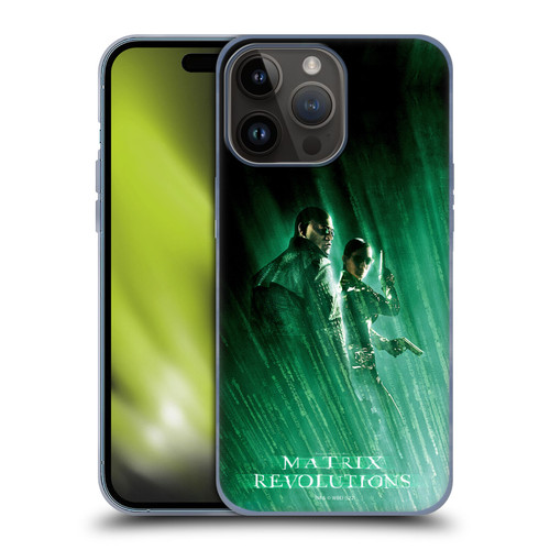 The Matrix Revolutions Key Art Morpheus Trinity Soft Gel Case for Apple iPhone 15 Pro Max