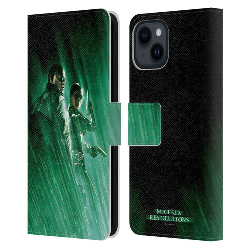 The Matrix Revolutions Key Art Morpheus Trinity Leather Book Wallet Case Cover For Apple iPhone 15
