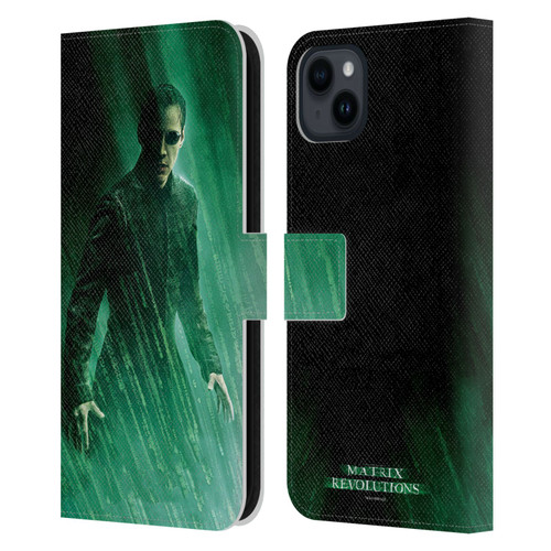 The Matrix Revolutions Key Art Neo 3 Leather Book Wallet Case Cover For Apple iPhone 15 Plus