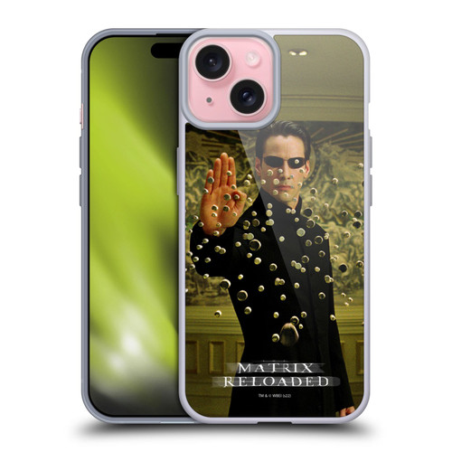 The Matrix Reloaded Key Art Neo 3 Soft Gel Case for Apple iPhone 15
