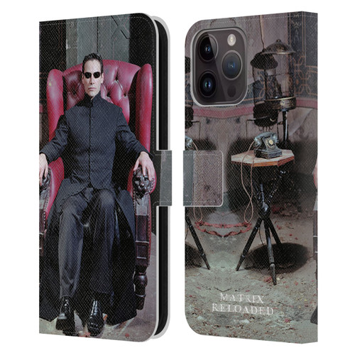The Matrix Reloaded Key Art Neo 4 Leather Book Wallet Case Cover For Apple iPhone 15 Pro Max