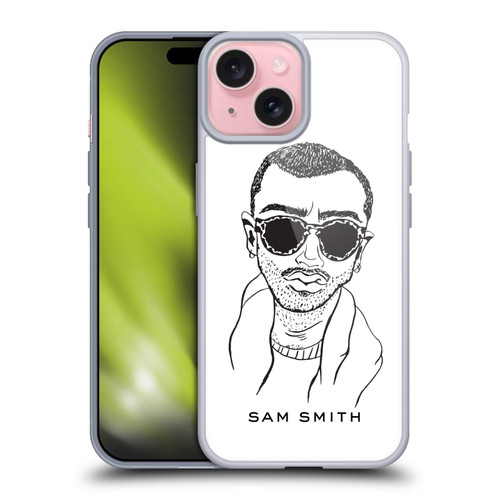 Sam Smith Art Illustration Soft Gel Case for Apple iPhone 15