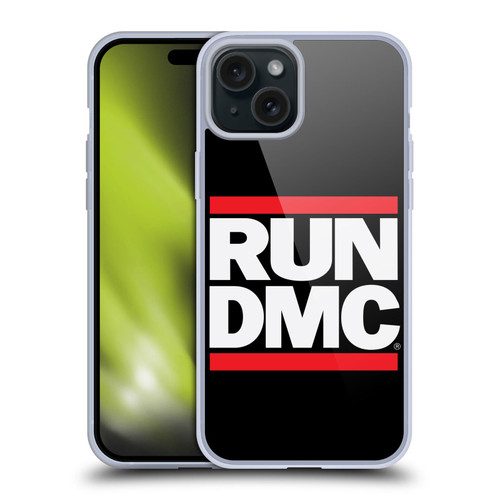 Run-D.M.C. Key Art Logo Soft Gel Case for Apple iPhone 15 Plus