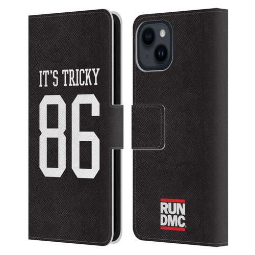 Run-D.M.C. Key Art It's Tricky Leather Book Wallet Case Cover For Apple iPhone 15