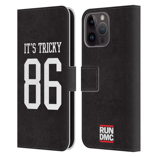 Run-D.M.C. Key Art It's Tricky Leather Book Wallet Case Cover For Apple iPhone 15 Pro Max