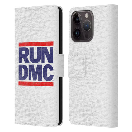 Run-D.M.C. Key Art Silhouette USA Leather Book Wallet Case Cover For Apple iPhone 15 Pro