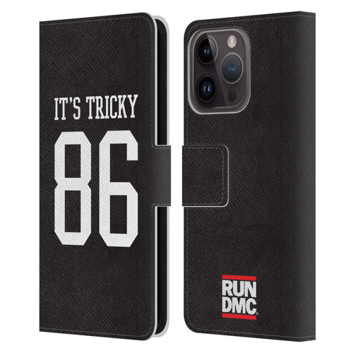 Run-D.M.C. Key Art It's Tricky Leather Book Wallet Case Cover For Apple iPhone 15 Pro