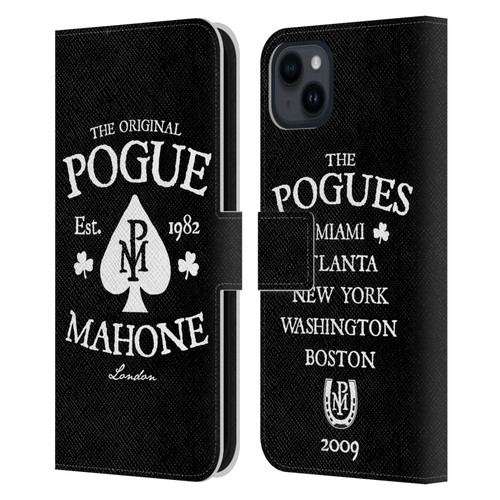The Pogues Graphics Mahone Leather Book Wallet Case Cover For Apple iPhone 15 Plus