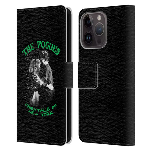 The Pogues Graphics Fairytale Of The New York Leather Book Wallet Case Cover For Apple iPhone 15 Pro