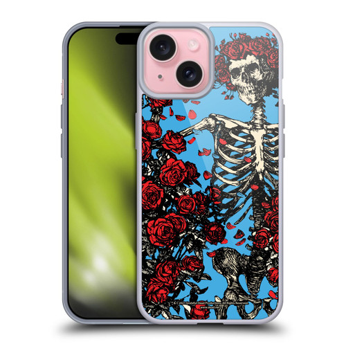 Grateful Dead Trends Bertha Skull Roses Soft Gel Case for Apple iPhone 15 & MagSafe