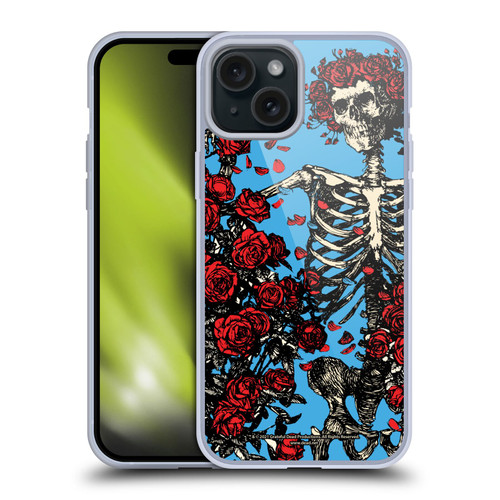 Grateful Dead Trends Bertha Skull Roses Soft Gel Case for Apple iPhone 15 Plus & MagSafe