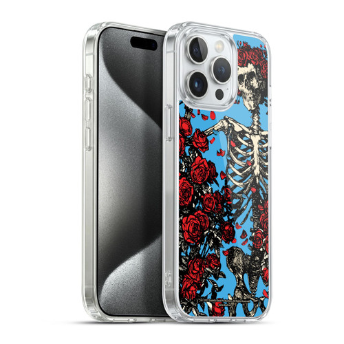 Grateful Dead Trends Bertha Skull Roses Soft Gel Case for Apple iPhone 15 Pro Max & MagSafe