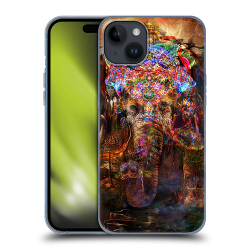 Jumbie Art Gods and Goddesses Ganesha Soft Gel Case for Apple iPhone 15 Plus