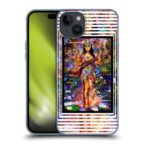 Jumbie Art Gods and Goddesses Saraswatti Soft Gel Case for Apple iPhone 15 Plus