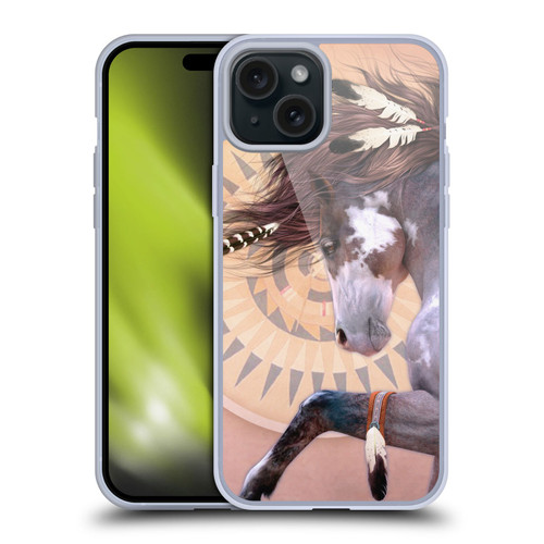 Laurie Prindle Fantasy Horse Native Spirit Soft Gel Case for Apple iPhone 15 Plus