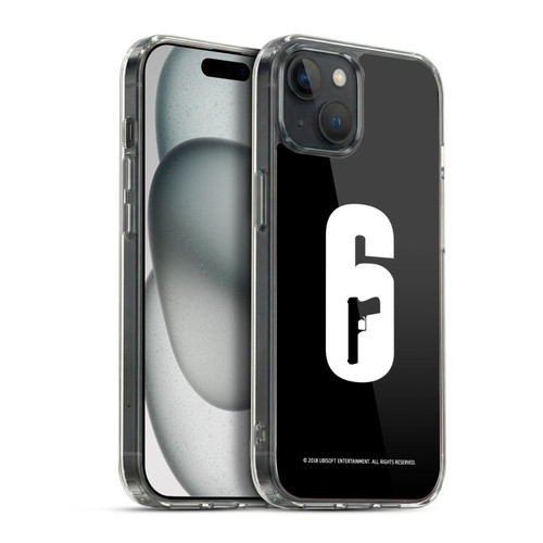 Tom Clancy's Rainbow Six Siege Logos Black And White Soft Gel Case for Apple iPhone 15 Plus & MagSafe