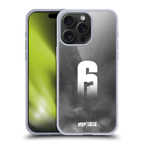 Tom Clancy's Rainbow Six Siege Logo Art Smoke Soft Gel Case for Apple iPhone 15 Pro Max