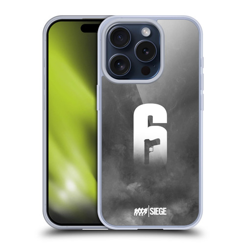 Tom Clancy's Rainbow Six Siege Logo Art Smoke Soft Gel Case for Apple iPhone 15 Pro