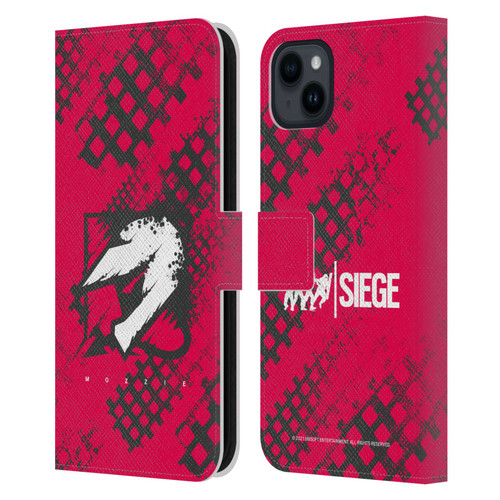 Tom Clancy's Rainbow Six Siege Icons Mozzie Leather Book Wallet Case Cover For Apple iPhone 15 Plus