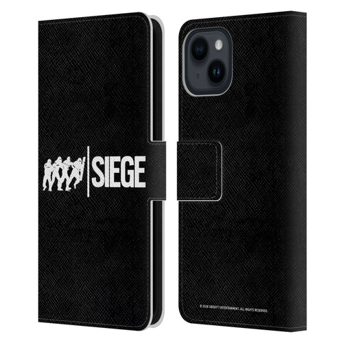 Tom Clancy's Rainbow Six Siege Logos Attack Leather Book Wallet Case Cover For Apple iPhone 15