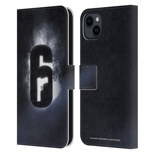 Tom Clancy's Rainbow Six Siege Logos Glow Leather Book Wallet Case Cover For Apple iPhone 15 Plus