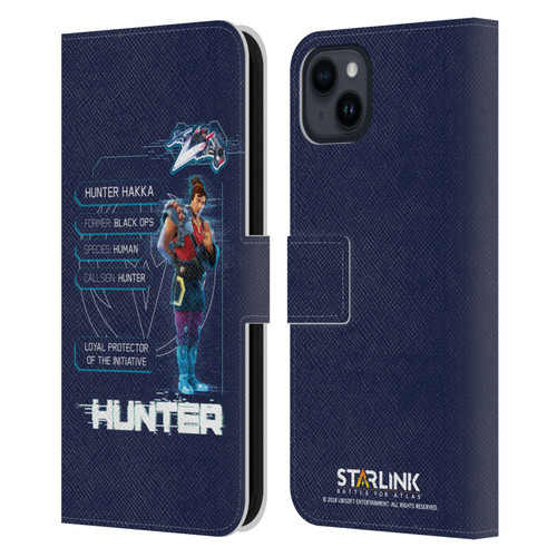 Starlink Battle for Atlas Character Art Hunter Leather Book Wallet Case Cover For Apple iPhone 15 Plus