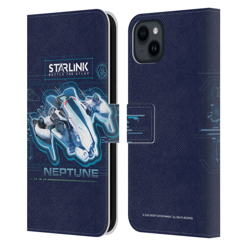 Starlink Battle for Atlas Starships Neptune Leather Book Wallet Case Cover For Apple iPhone 15 Plus