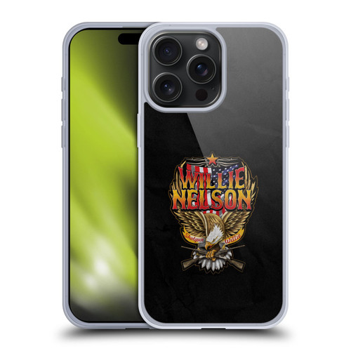 Willie Nelson Grunge Eagle Soft Gel Case for Apple iPhone 15 Pro Max