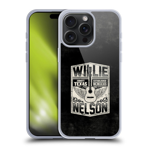 Willie Nelson Grunge Flying Guitar Soft Gel Case for Apple iPhone 15 Pro Max
