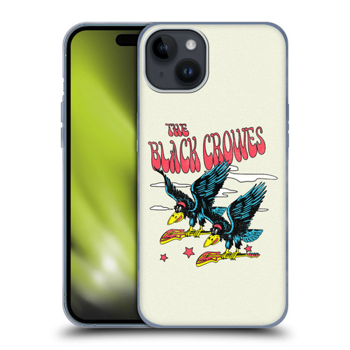 The Black Crowes Graphics Flying Guitars Soft Gel Case for Apple iPhone 15 Plus