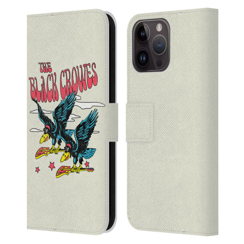 The Black Crowes Graphics Flying Guitars Leather Book Wallet Case Cover For Apple iPhone 15 Pro Max