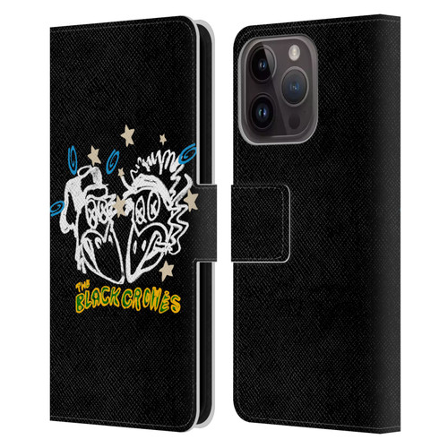 The Black Crowes Graphics Heads Leather Book Wallet Case Cover For Apple iPhone 15 Pro