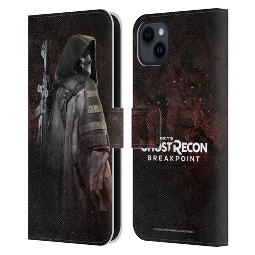Tom Clancy's Ghost Recon Breakpoint Character Art Colonel Walker Leather Book Wallet Case Cover For Apple iPhone 15 Plus