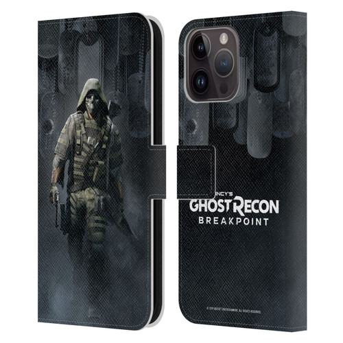 Tom Clancy's Ghost Recon Breakpoint Character Art Walker Poster Leather Book Wallet Case Cover For Apple iPhone 15 Pro Max