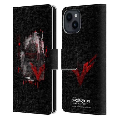 Tom Clancy's Ghost Recon Breakpoint Graphics Wolves Leather Book Wallet Case Cover For Apple iPhone 15