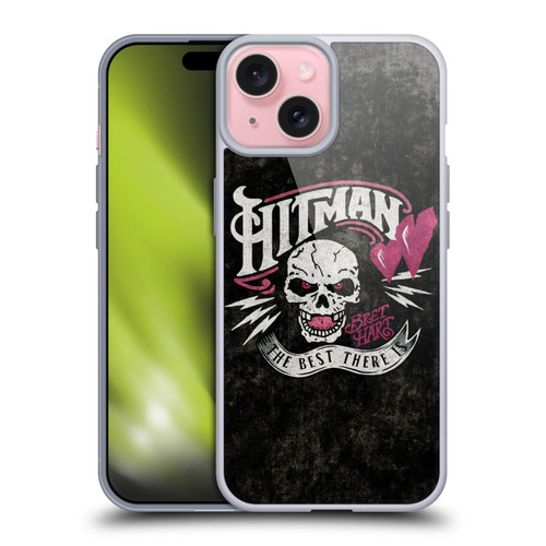 WWE Bret Hart Hitman Logo Soft Gel Case for Apple iPhone 15