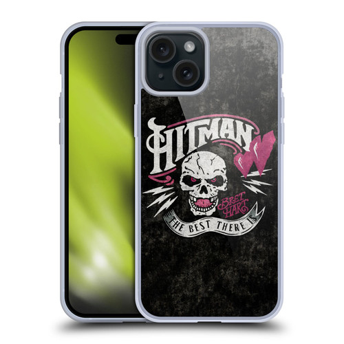 WWE Bret Hart Hitman Logo Soft Gel Case for Apple iPhone 15 Plus