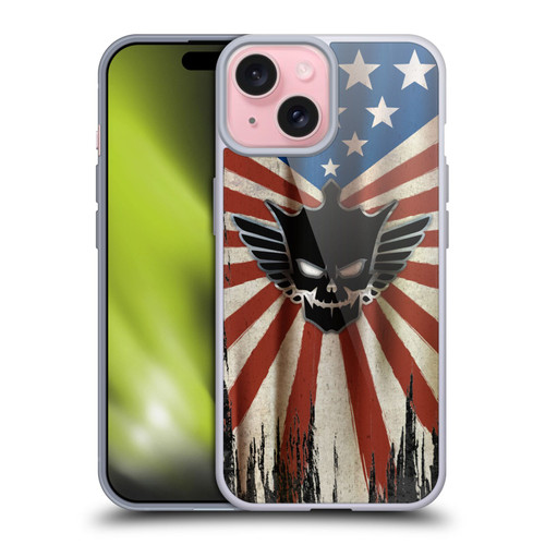WWE Cody Rhodes Distressed Flag Soft Gel Case for Apple iPhone 15 & MagSafe