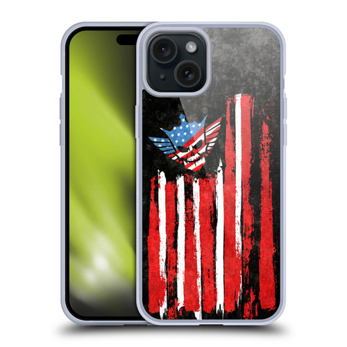 WWE Cody Rhodes Superstar Flag Soft Gel Case for Apple iPhone 15 Plus