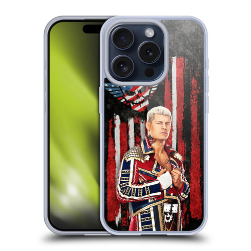 WWE Cody Rhodes American Nightmare Flag Soft Gel Case for Apple iPhone 15 Pro & MagSafe