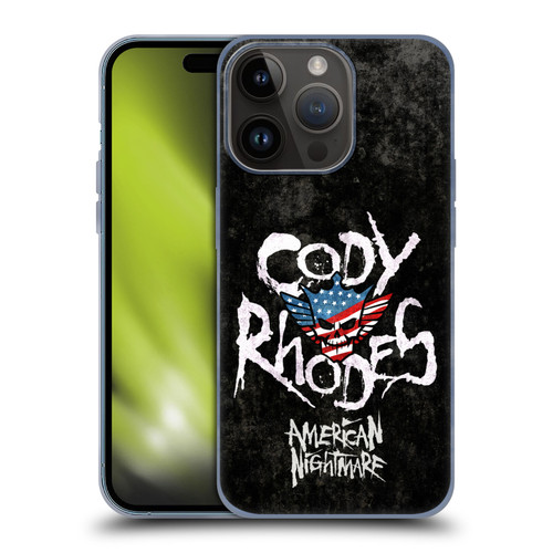 WWE Cody Rhodes Distressed Name Soft Gel Case for Apple iPhone 15 Pro
