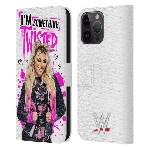 WWE Alexa Bliss Something Twisted Leather Book Wallet Case Cover For Apple iPhone 15 Pro Max