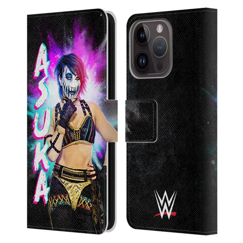 WWE Asuka Black Portrait Leather Book Wallet Case Cover For Apple iPhone 15 Pro