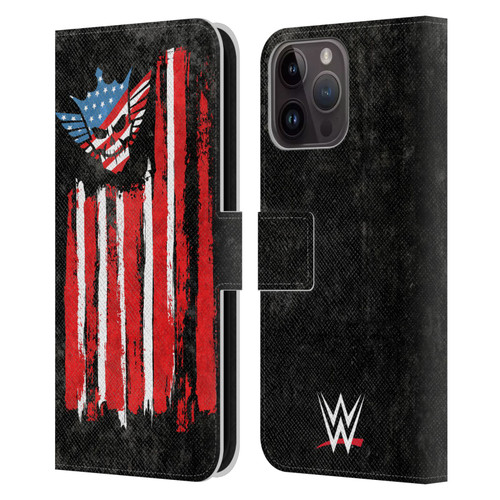 WWE Cody Rhodes American Nightmare Flag Leather Book Wallet Case Cover For Apple iPhone 15 Pro Max