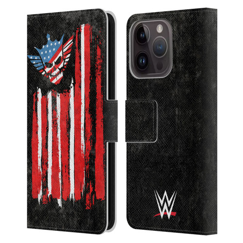 WWE Cody Rhodes American Nightmare Flag Leather Book Wallet Case Cover For Apple iPhone 15 Pro