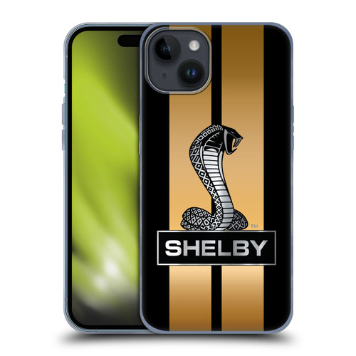 Shelby Car Graphics Gold Soft Gel Case for Apple iPhone 15 Plus